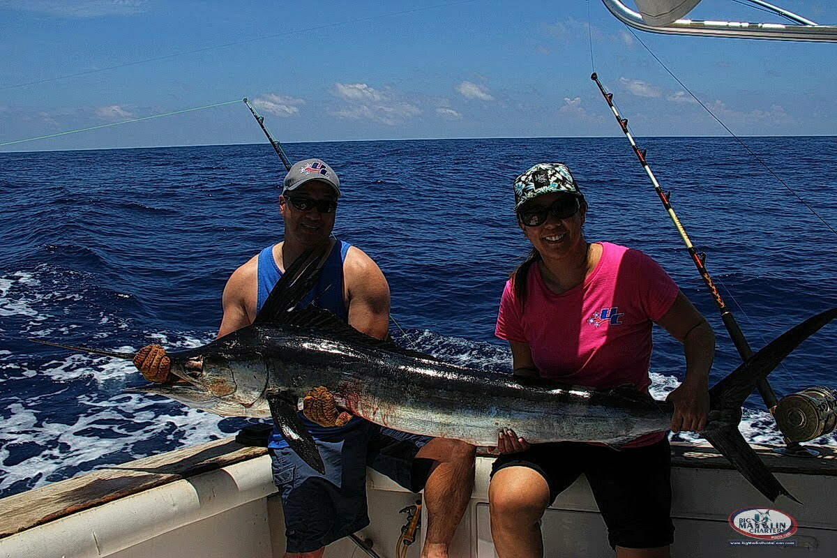 White Marlin and fishermen from USA