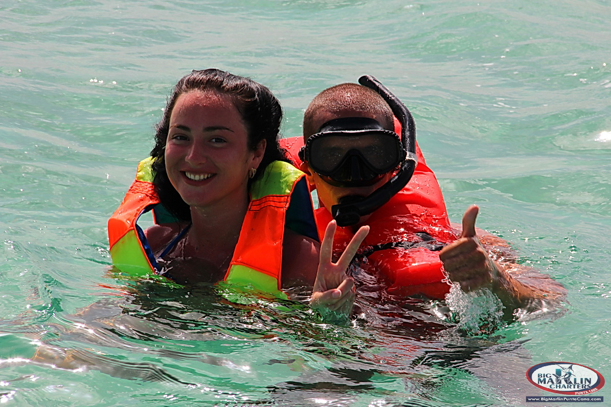 swimming and kids snorkeling Punta Cana