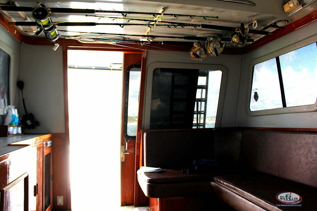 vessel for fishing charter inside Sport-Fishing Boat Interiors and Acommodations saloon