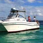 catamaran for bottom fishing and inshore reef fishing in Bavaro Punta Cana Dominican Republic