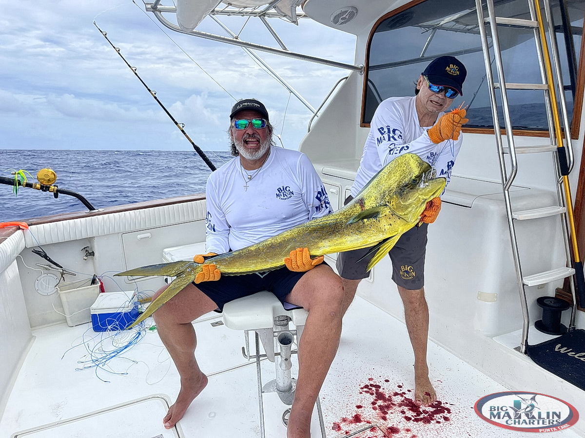 YUstas and Mike fishing We caught a big dorado