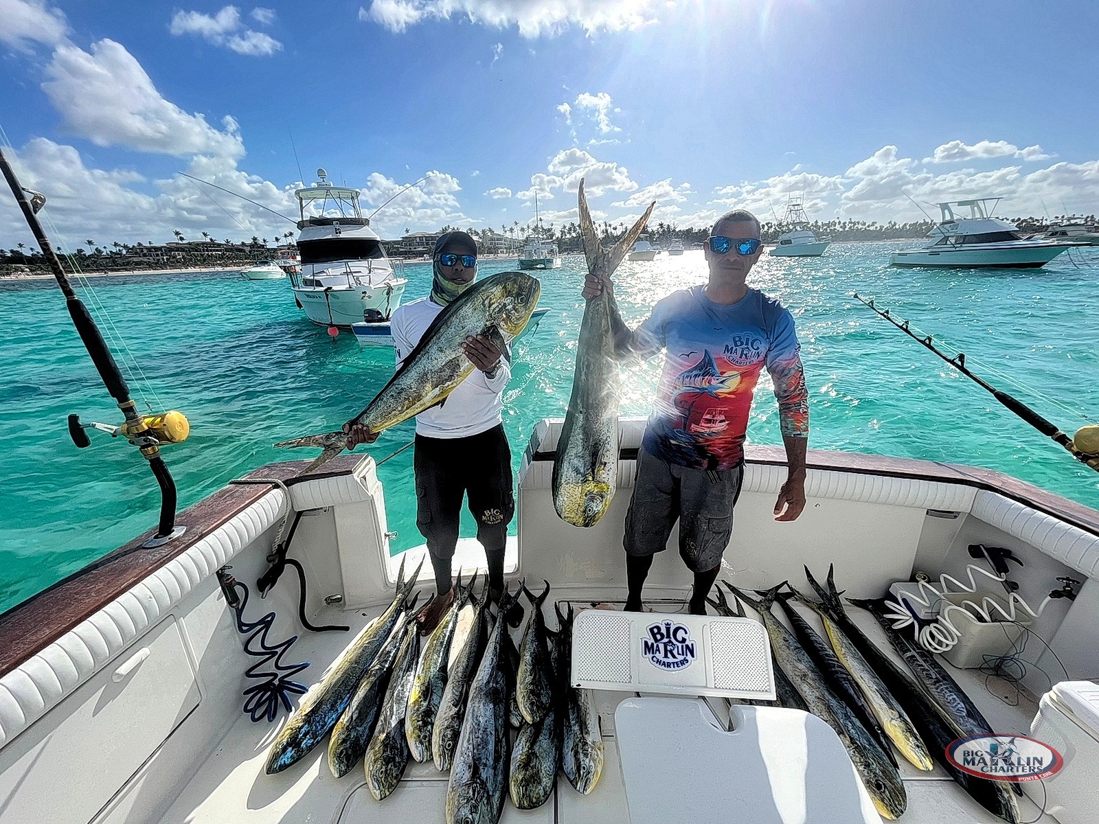 Our catch and boat Fortuna crew