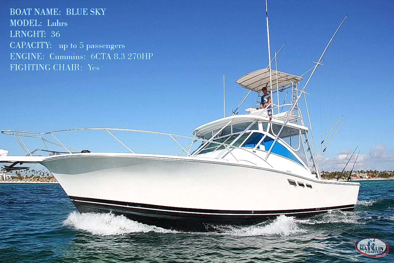 Dominican Republic fishing boat Blue Sky deep sea fishing