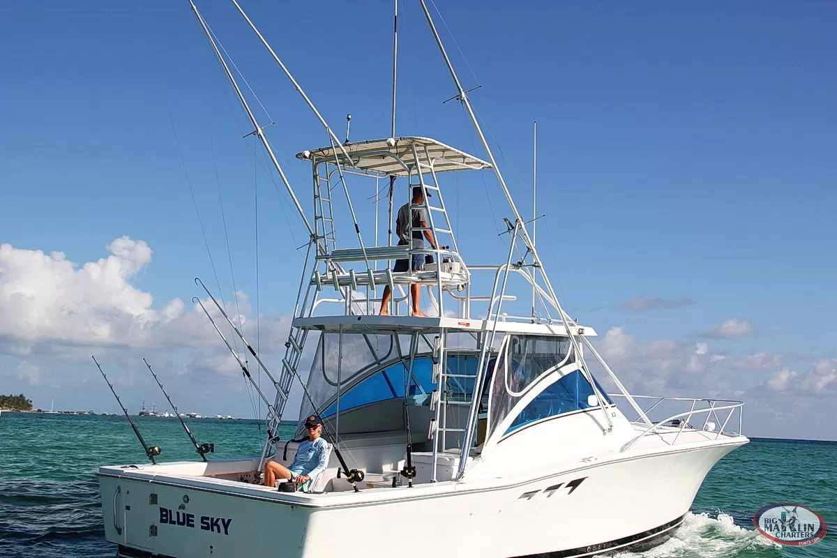 Blue Sky stern Luhrs 36 our fleet for fishing in Punta Cana