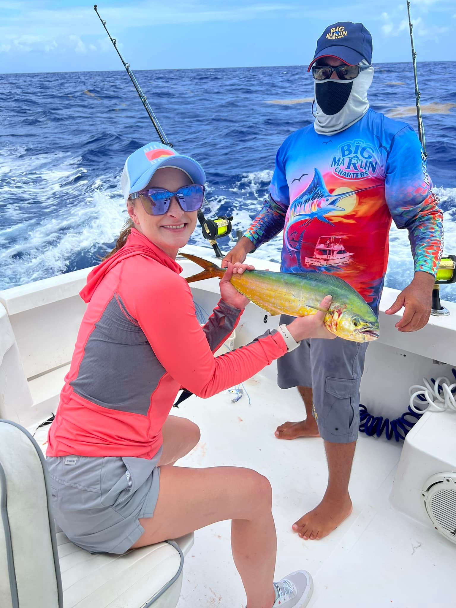 Cana boat Team mate and angler with dorado 