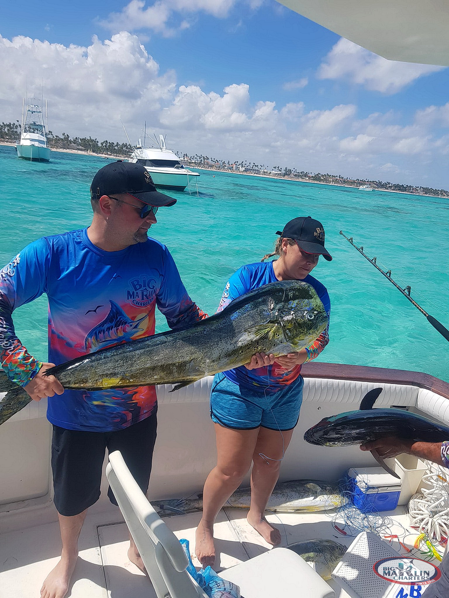 Catching fish dorado in Punta Cana